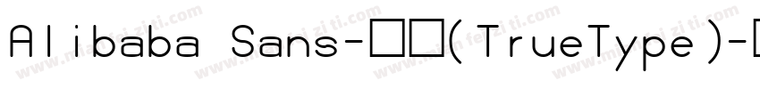 Alibaba Sans-常规(TrueType)字体转换